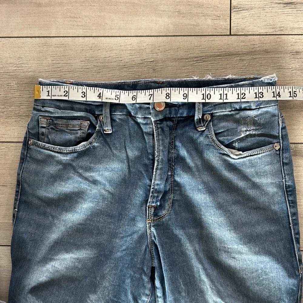 Good American SoftTech straight ankle jeans size 27